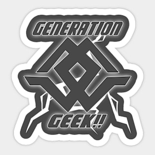 Generation Geek Ghosted Dub-G with text & bolt! Sticker